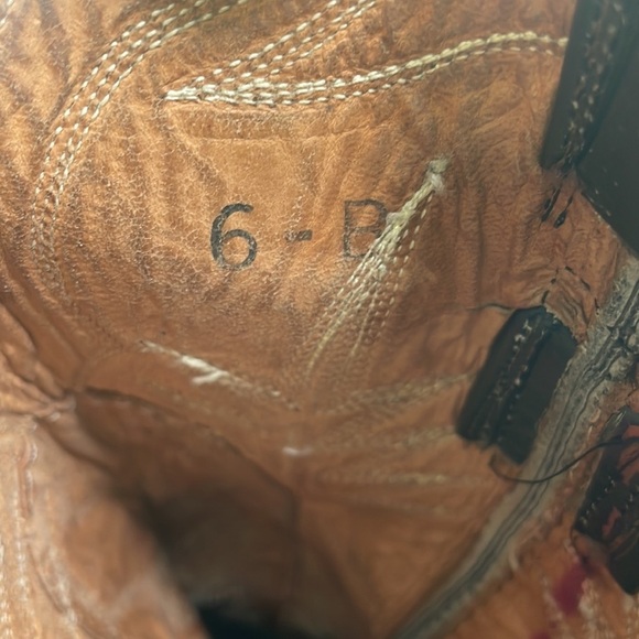 SEIBERLING Vintage Leather Hand Made Cowboy Western Cowgirl Boots Size 6 B # 102 - Picture 13 of 15